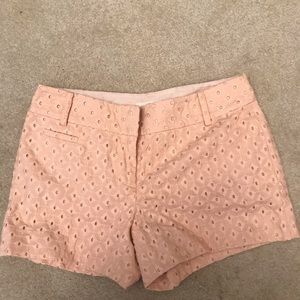 Loft pink eyelet shorts
